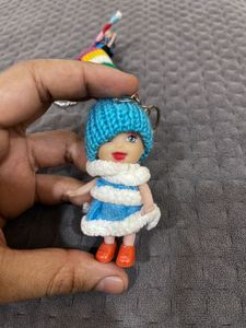 Set Of 6 Doll Keychains