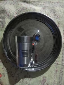 Thali ,Glass , Spoon Combo