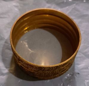Sterling Silver Gold-plated Bangle Set (Pack of 4)