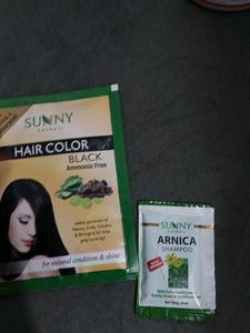 Sunny Herbals Hair Color Black And Shampoo