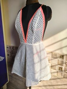 White Net Mini Dress