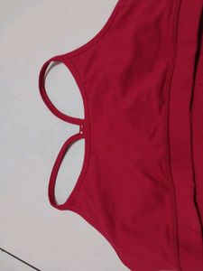 Sports Bra Red Without Pad