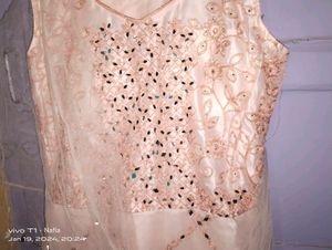 Best Gown With Net Dupatta