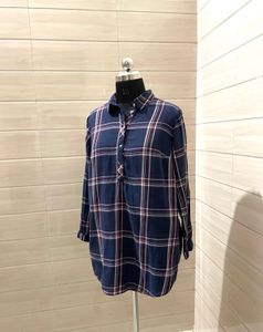 H&amp;M Plaid Shirt Tunic Top