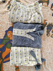 Kurta Palazzo Set With Dupatta, Grey, 46inche