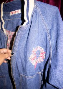 Vintage Denim Embroidered Jacket