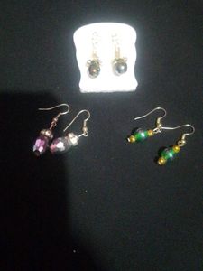 BUY 1 GET 2 FREE Emerald Green Dangle Earrings