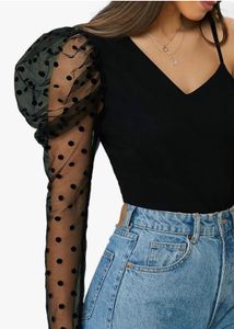 One Shoulder Mesh Top