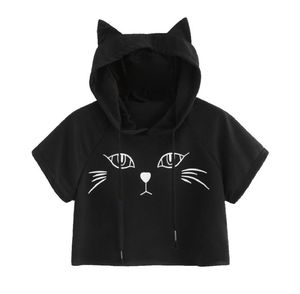 Cat Ear Crop Hoodie