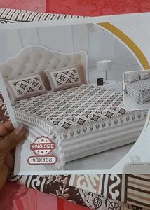 Vintage-Inspired Paisley Print Fabric Double Bed B