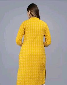 Yellow Embroidered Kurta