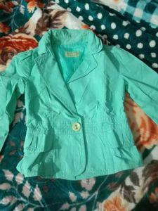 Mint Green Casual Jacket