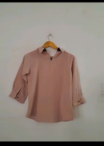 Only Today Cute Baby Pink Office Classy Top