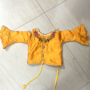 Embroidered Lehenga With Banarasi skirt