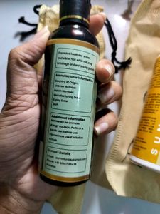 Sunscreen and Hair-O-Silk hair oil