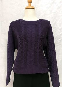 Cable Knit Purple Pullover 💜