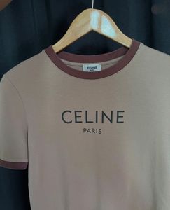 Authentic CELINE Paris Logo Tee  For Women