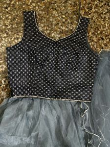 Elegant Grey Ethnic Gown