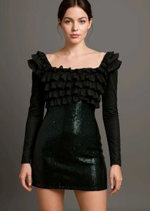 Sequin Ruffle Party Dress