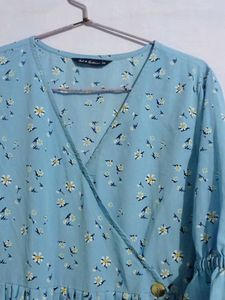 Floral Print Pleated Dress