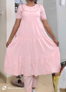 Women's Cotton Anarkali Kurta with Pant