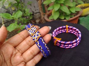 2 Pairs Of Handmade Bangles