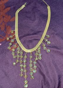 Golden silver Stone necklace