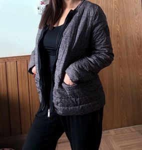 🌸Cozy Charcoal Quilted Jacket for Women🌸