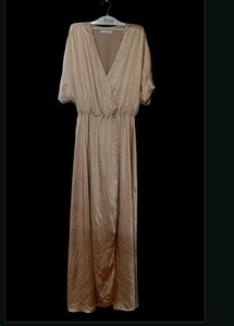 Mango Elegant Gold Maxi Dress