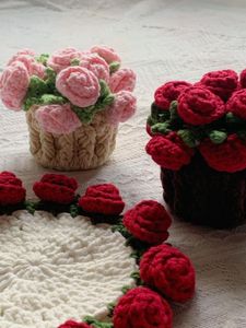 Crochet Rose Coaster