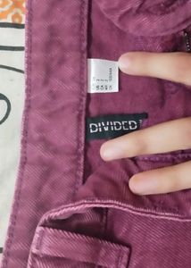 Purple Denim Mini Skirt