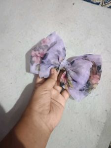 Medium Size Organza Bow Clip