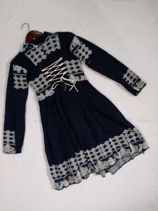 Elegant Navy Blue Dress