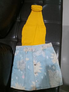Denim Skirt Only