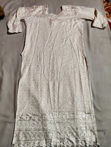 New Women White Stylish Kurta 💗