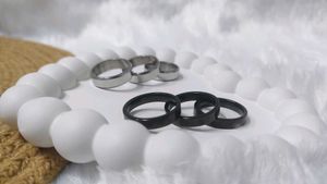 Silver Chain Necklace-1&amp;Finger Rings-2