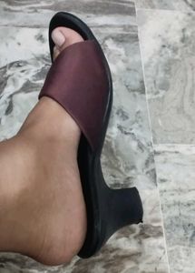 Burgundy Criss-Cross Heels