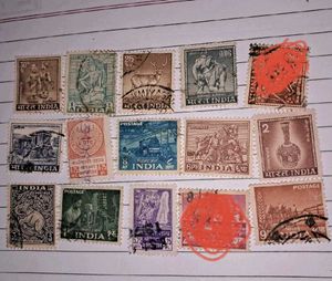 13 Rare, Antique Indian Stamps