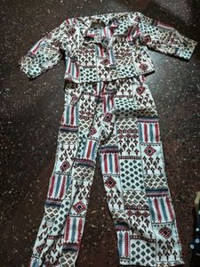 Printed Pajama Set m size