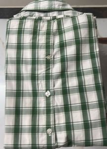 SCULLERS Green Plaid Half Hands Shirt