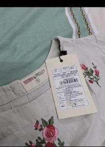 Bombay paisley top kurti And white jeans Set