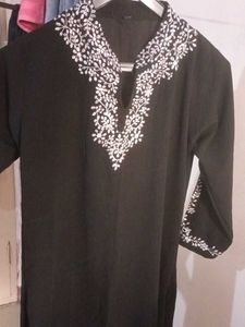 Embroidered Black Kurta