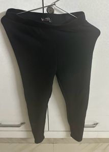Blue Wings Black Fleece Jeggings for women’s