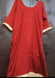 Rust Party Wear Plazo Suit &amp; Dupatta For 44 Bust