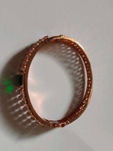 Rose Gold &amp; Emerald stone  Bracelet
