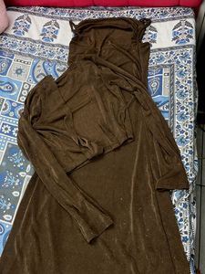 Brown Sparkly Maxi Dress