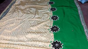 Green And Gold Embroidered Fancy Saree
