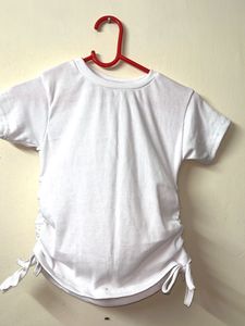 White Ribbed Crop Top