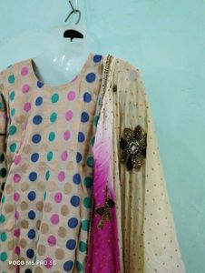 Elegant Polka Dot Salwar Kameez Suit