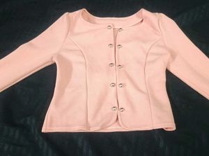 Vintage Pink Button-Up Jacket